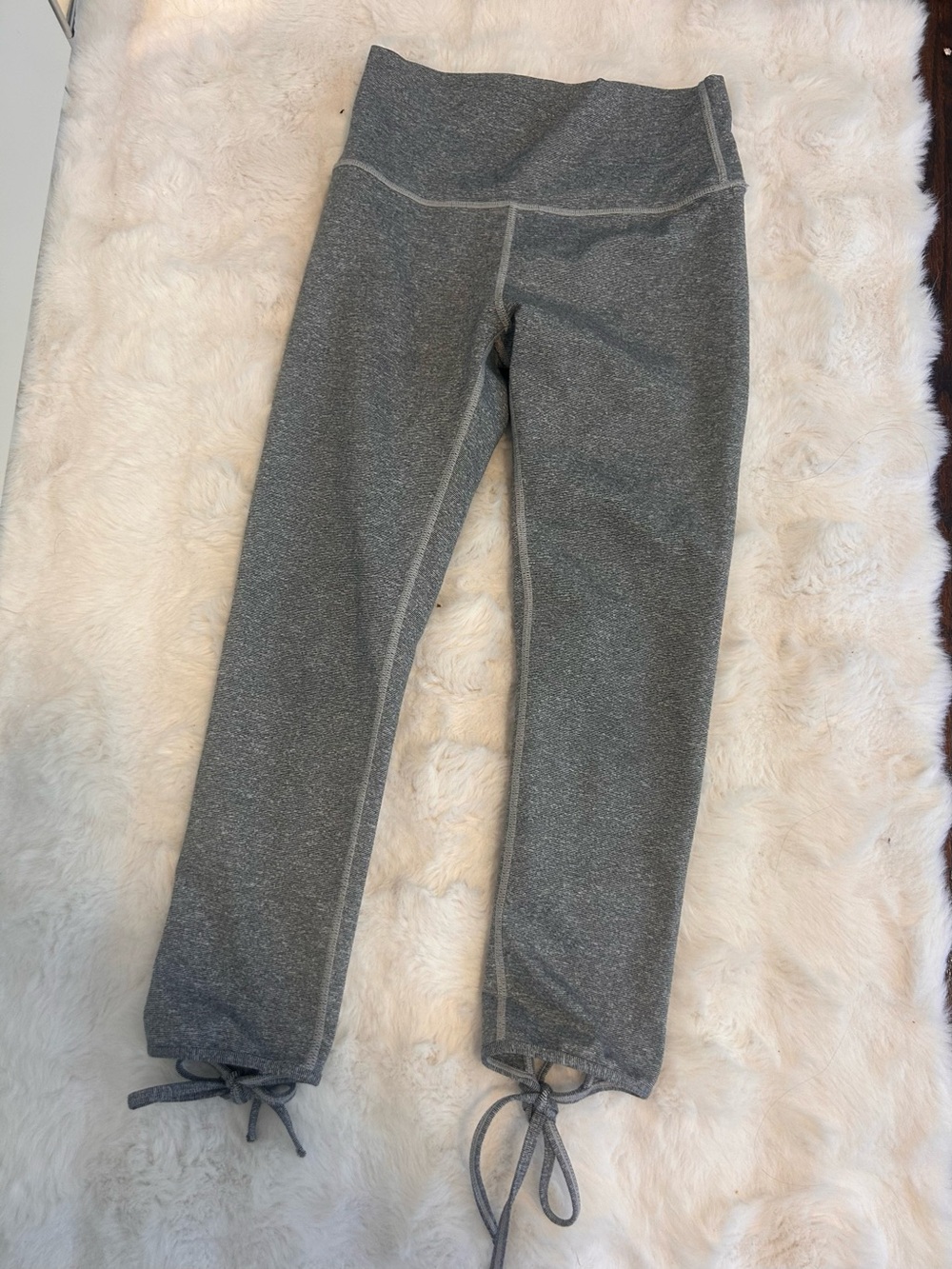 Aerie Heather Gray Drawstring Ankle Leggings